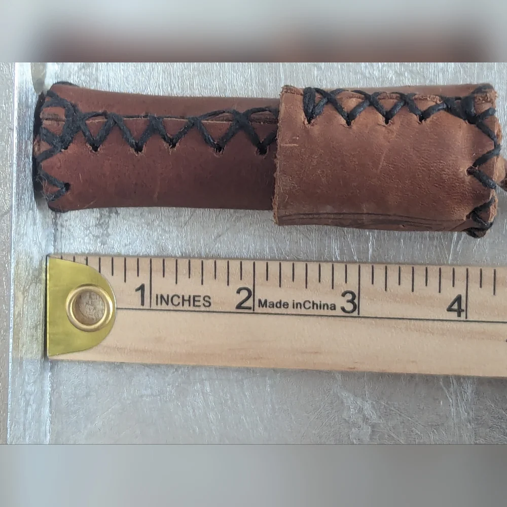 Brown Leather carrier Sheath with Strap Hand Made Hand Crafted Leatherwork